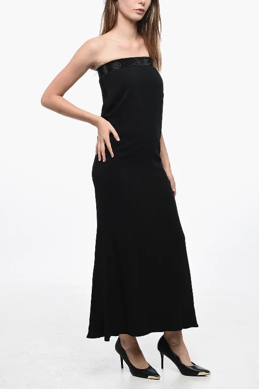 Philipp Plein COUTURE Shift Strapless Dress with Crystals