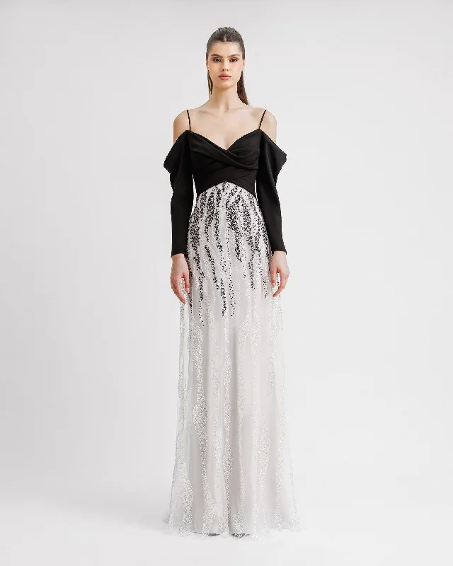 Off-The-Shoulder Draped Dress
