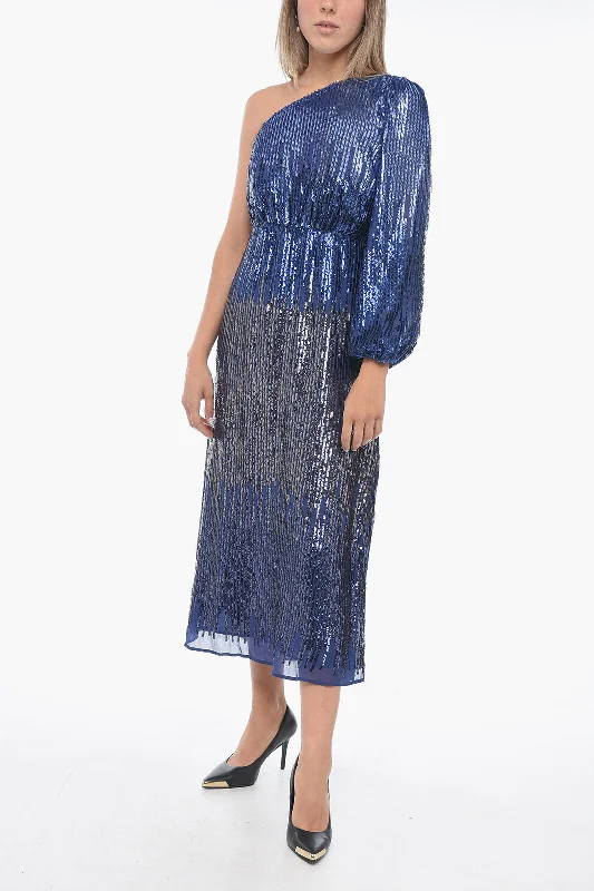 Rixo One-Shoulder BRADSHAW Sequined Dress