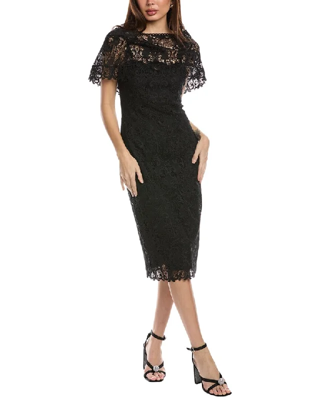 Badgley Mischka Lace Sheath Dress
