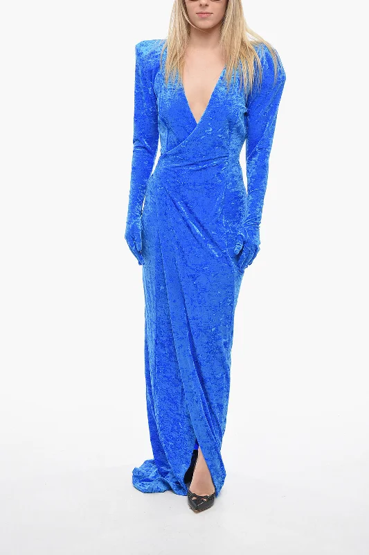 Vetements Velour DYNASTY Dress with Glove Detail