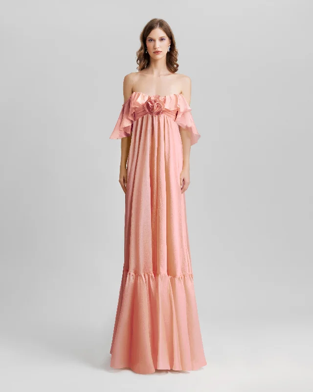 Off-The-Shoulders Flowy Dress
