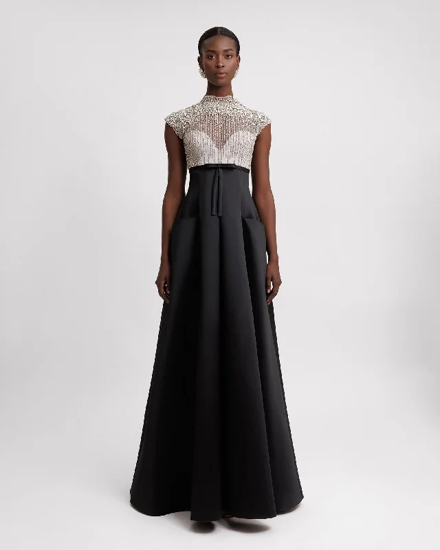 Beaded Corset Long Dress