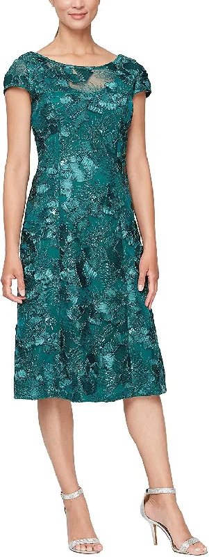 Alex Evenings AE82122331 Cap Sleeve Short Formal Dress