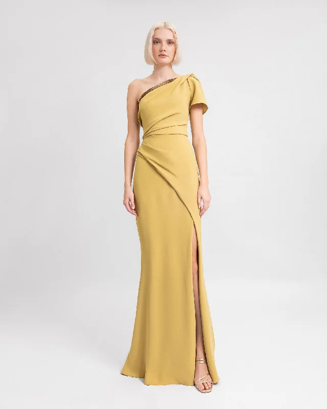 One-Shoulder Draped Dress