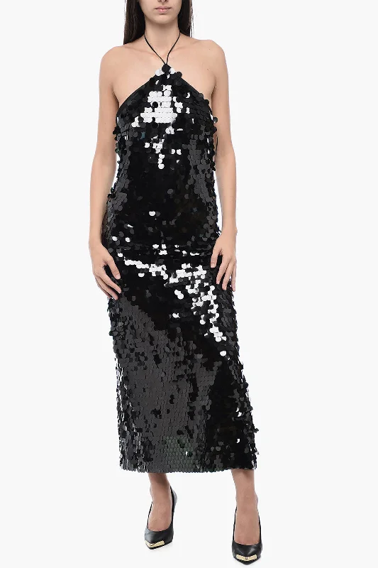 Rotate Maxi Slip Dress with Sequins