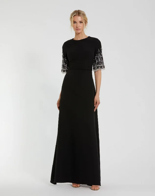 Mac Duggal 2270 Beaded Long A Line Formal Dress