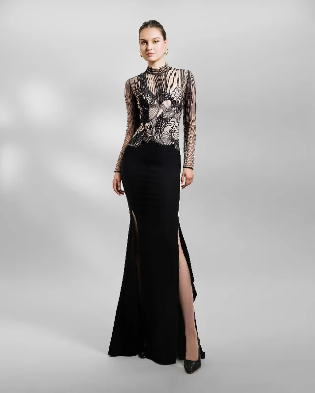 Long Sleeves Slim Cut Dress