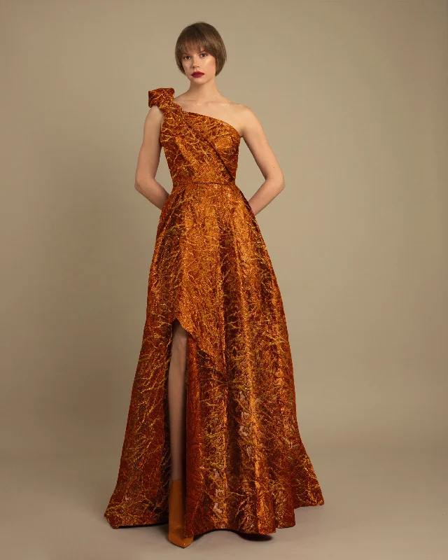 One-Shoulder Draped Dress
