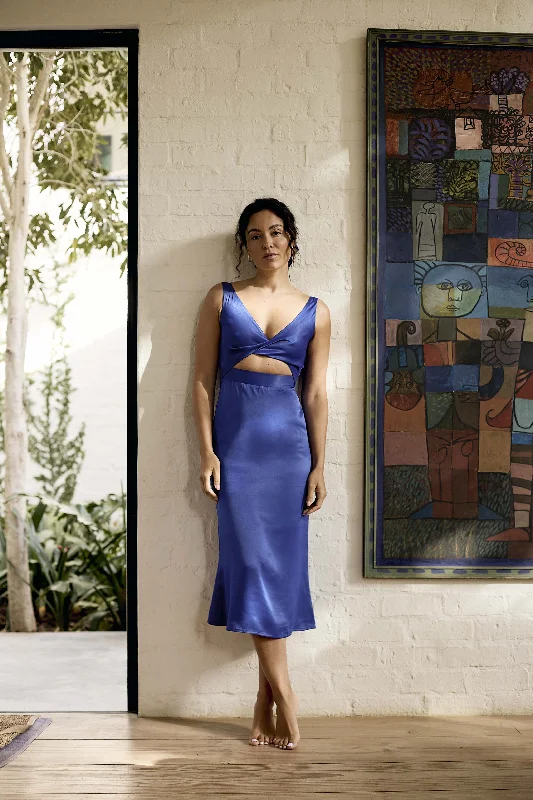 Twist Dress | Cobalt