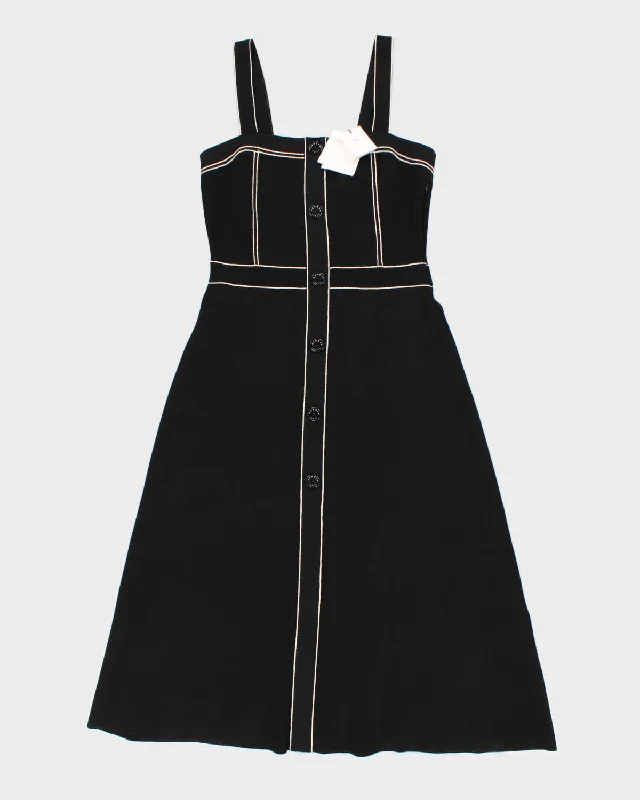 Sandro Black Knit Button Dress - M