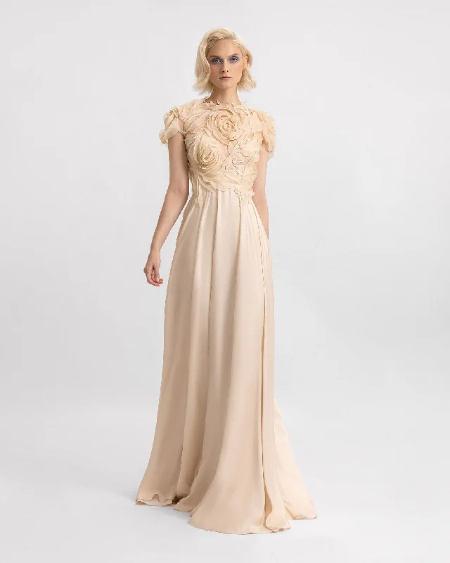 Floral Embroidered Corset Dress
