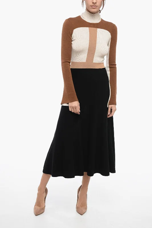 Chloe Wool Turtleneck Dress
