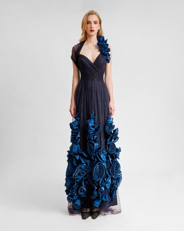 Floral Draped Dress