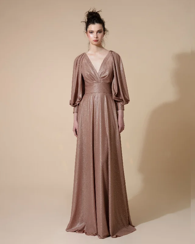 Bishop Fitted Long Dress