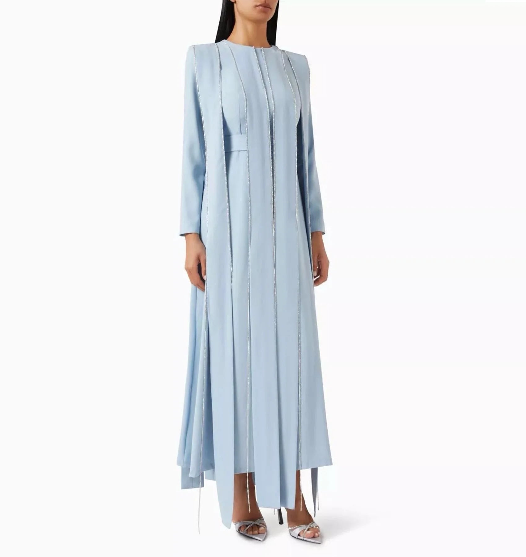 Welove Customized 2025 New O Neck Evening Dresses Long Sleeves Crystal Elegant Prom Dresses فساتين مناسبة رسمية vestidos de Welove Customized 2025 New O Neck Evening Dresses Long Sleeves Crystal Elegant Prom Dresses فساتين مناسبة رسمية vestidos de