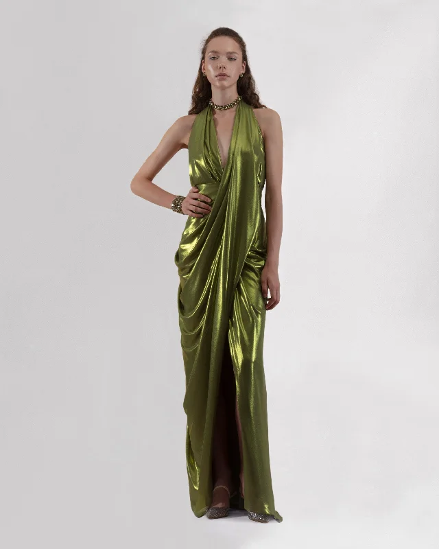 Long Dress With Draped Details