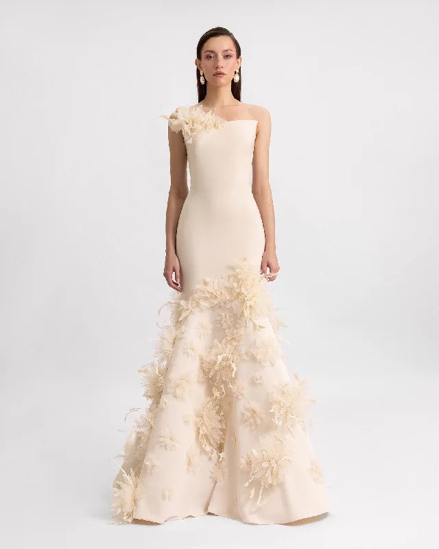 Mermaid-Cut Strapless Dress
