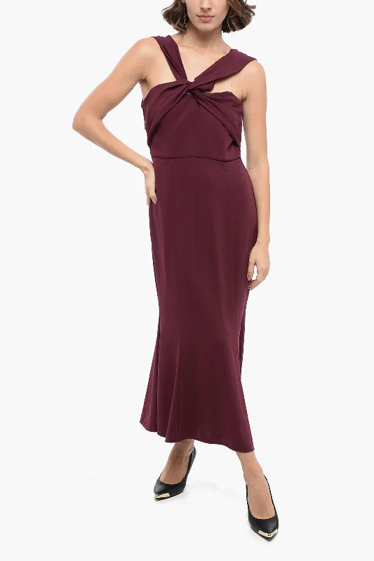 Roland Mouret Asymmetric CADY Dress with Criss Cross Detail