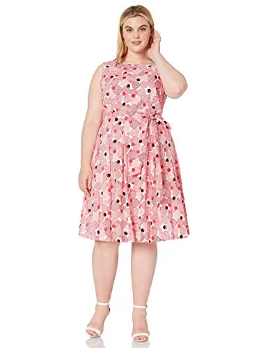 Plus Size Cotton Printed A-Line Dress