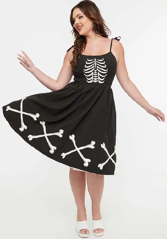 Dark Skeleton Bobbie Swing Dress | SWING DRESS*