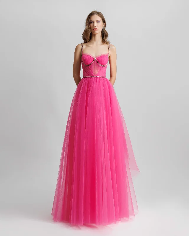 Corseted Tulle Candy Pink Dress