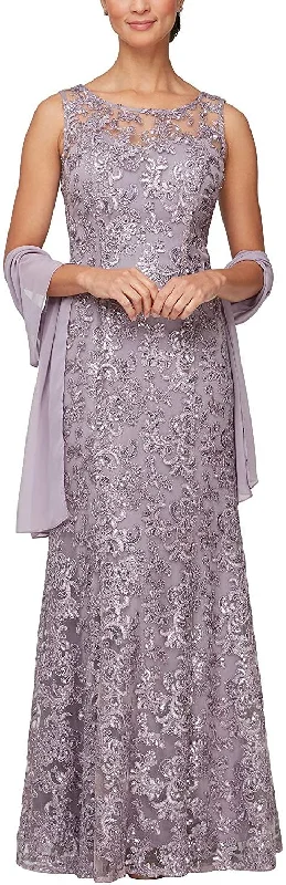 Alex Evenings AE82171128 Sleeveless Long Formal Dress