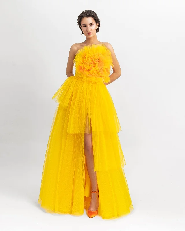 Draped Flower Corset Dress