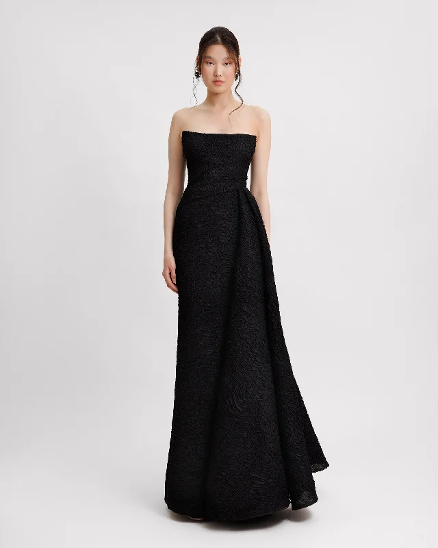 Strapless Dress With a Draped Skirt