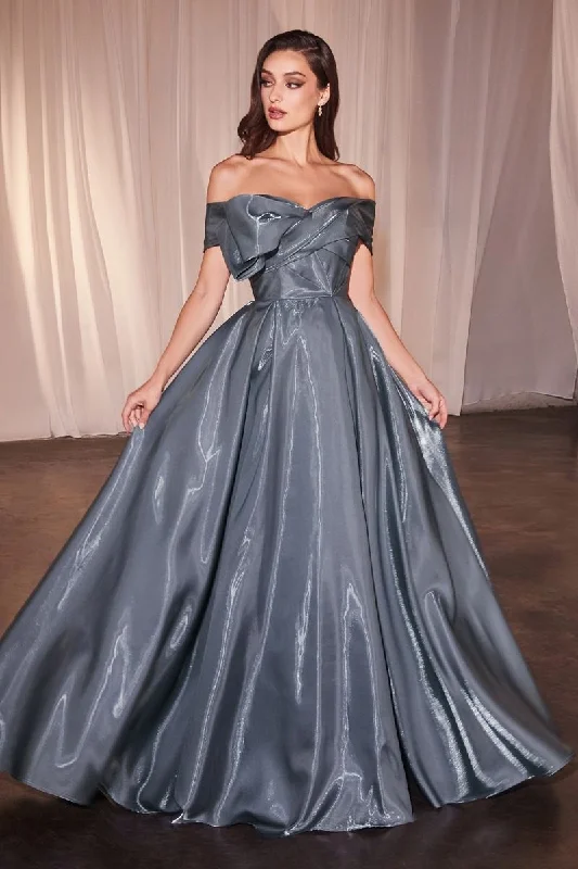 Cinderella Divine CD801 Long Ball Gown A Line Prom Formal Dress