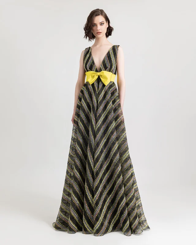 Deep Flared Dress