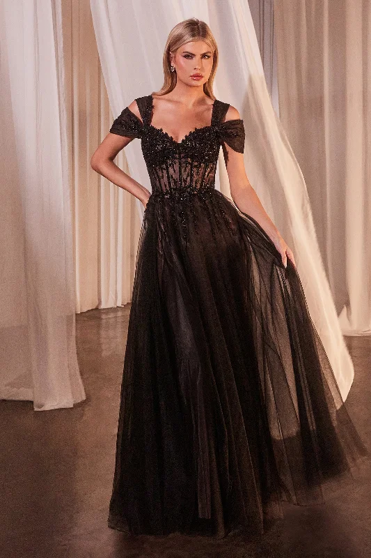 Cinderella Divine CD0237 Long Formal Prom A Line Dress