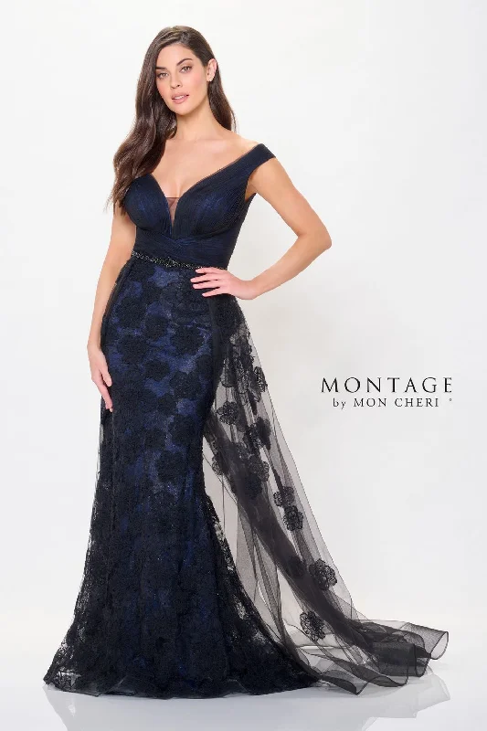 Montage M909 Long Formal Detachable Train Evening Dress