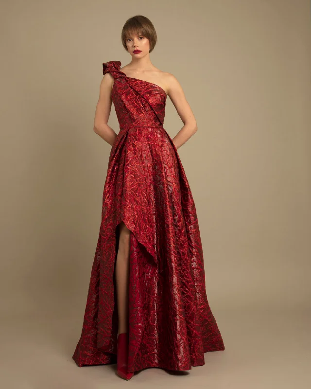 One-Shoulder Draped Dress