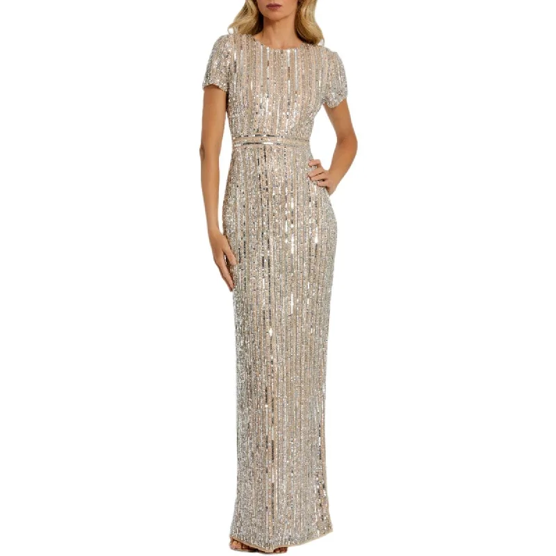Womens Embellished Maxi Evening Dress