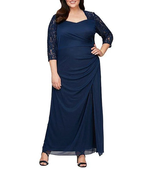 Alex Evenings AE84122363W Long Mother of the Bride Dress W