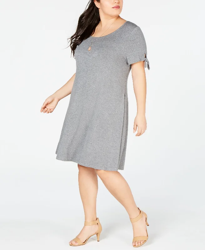 Style & Co Plus Size Tie Sleeve Jersey Dress