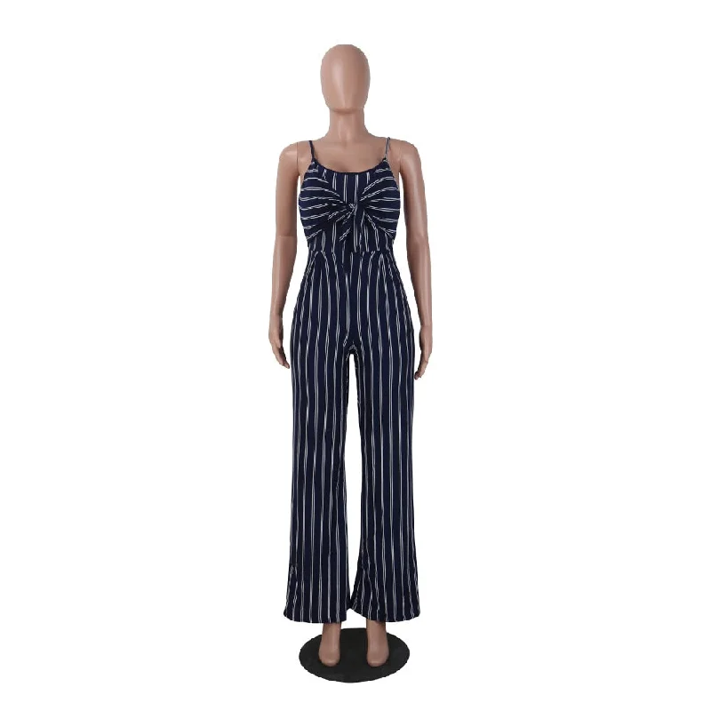 Elegant Striped Sexy Spaghetti Strap Rompers Womens Jumpsuit Sleeveless BacklessBow Casual Wide legs Jumpsuits Leotard Overalls Wide Strap Overalls Elegant Striped Sexy Spaghetti Strap Rompers Womens Jumpsuit Sleeveless BacklessBow Casual Wide legs Jumpsuits Leotard Overalls Wide Strap Overalls