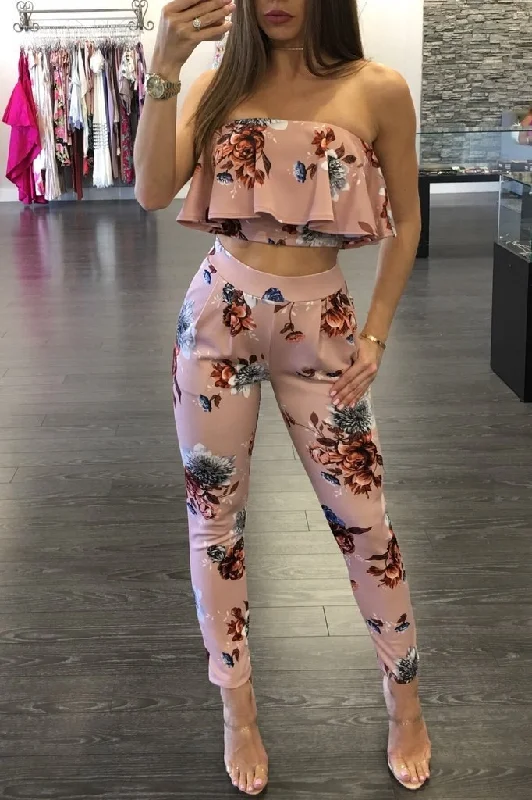 Off Shoulder Sexy Floral Print Jumpsuits Two Piece Backless Club Rompers Womens Jumpsuit Strapless Full Bodysuit Summer Overalls Relaxed Fit Jumpsuit Off Shoulder Sexy Floral Print Jumpsuits Two Piece Backless Club Rompers Womens Jumpsuit Strapless Full Bodysuit Summer Overalls Relaxed Fit Jumpsuit