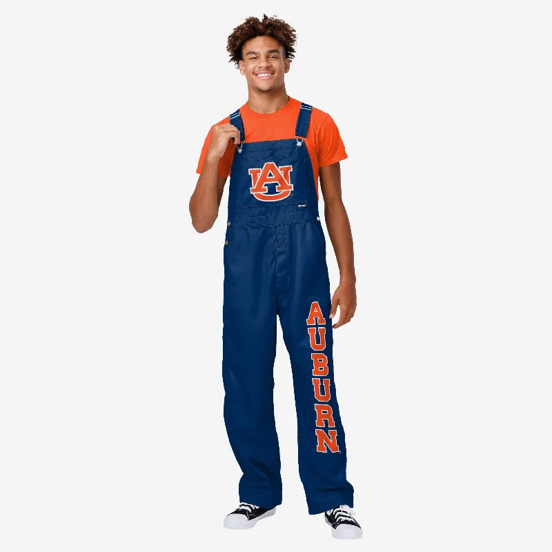 Auburn Tigers Mens Big Logo Bib Overalls Fitted Jean Jumpsuit