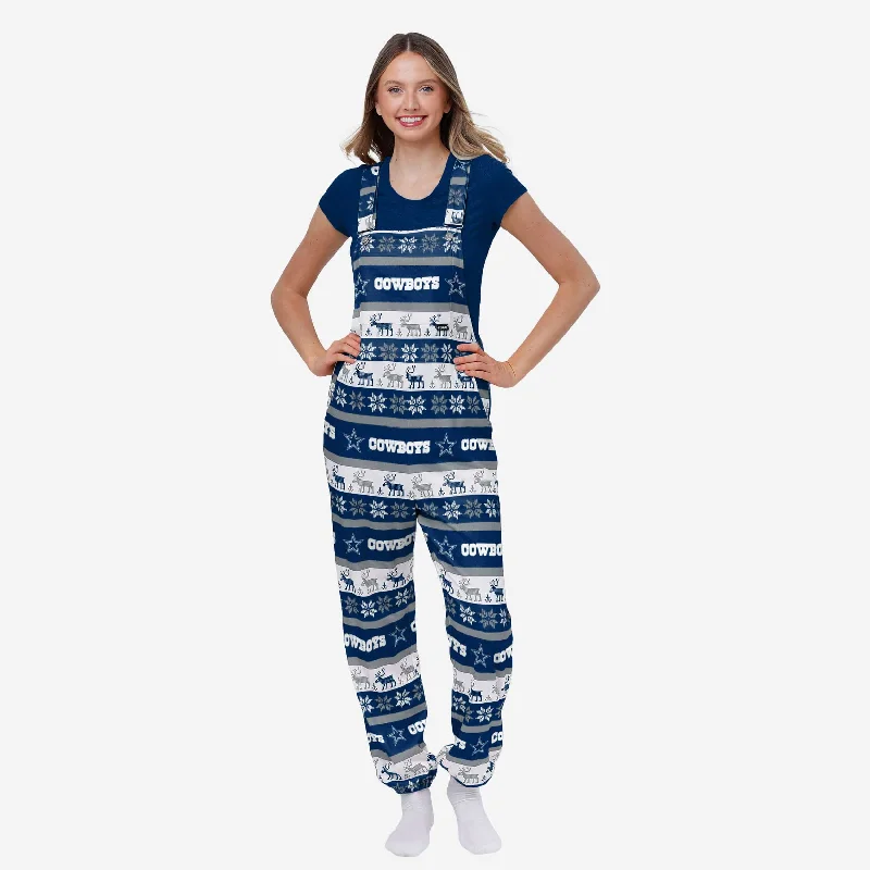 Dallas Cowboys Womens Ugly Home Gating Bib Overalls Loose Relaxed Jumpsuit