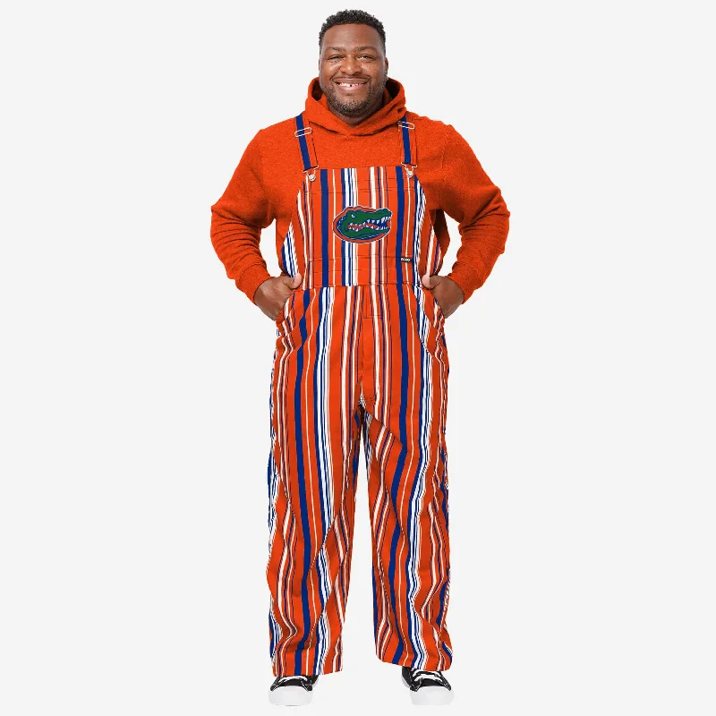 Florida Gators Mens Hyper Stripe Bib Overalls Checkered Plaid Overalls