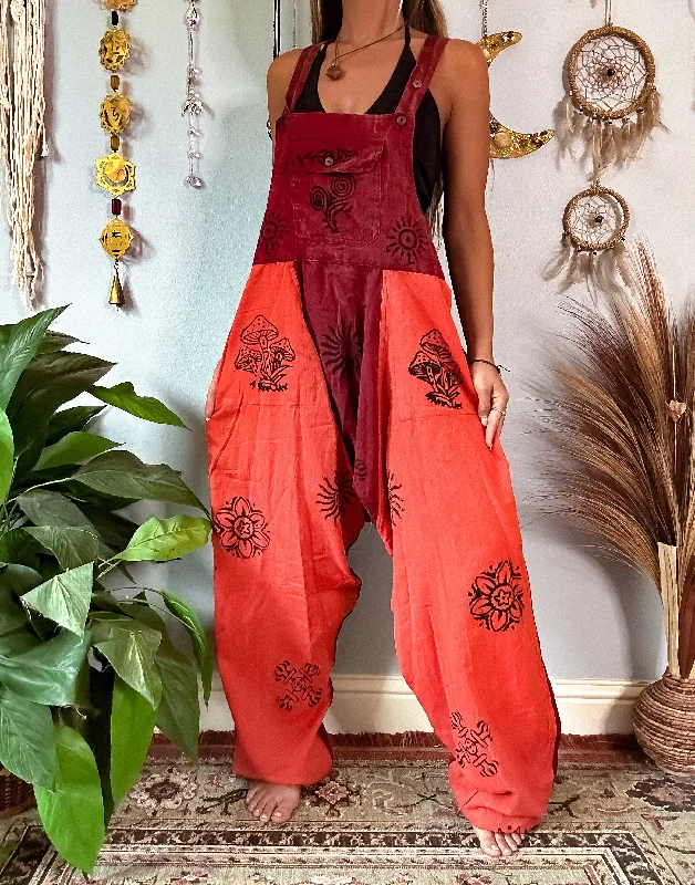 JAYDEN OVERALLS- RUST Relaxed Tencel Overalls