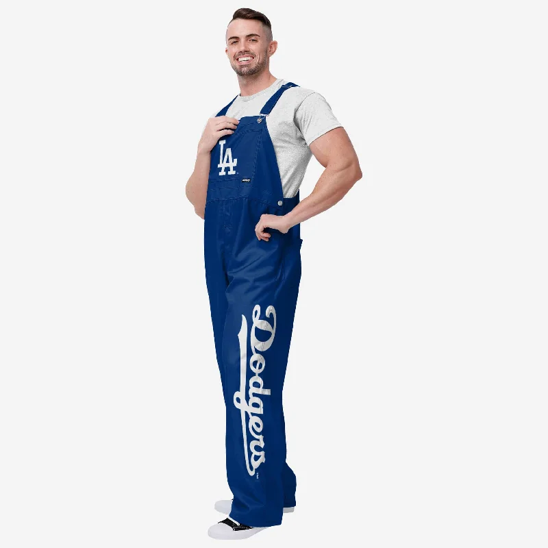 Los Angeles Dodgers Mens Big Logo Bib Overalls Playful Floral Overalls