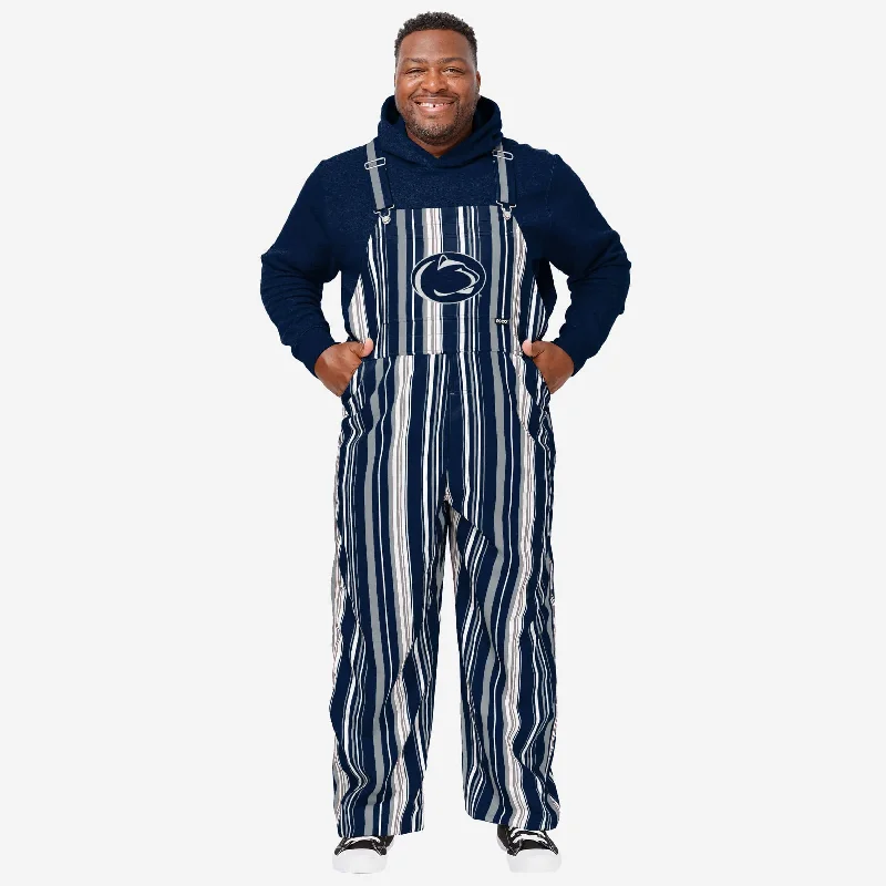 Penn State Nittany Lions Mens Hyper Stripe Bib Overalls Stylish Workwear Overalls