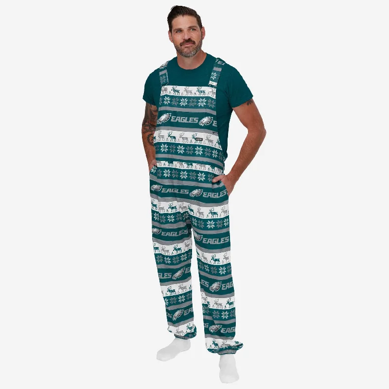 Philadelphia Eagles Mens Ugly Home Gating Bib Overalls Classic Denim Overalls