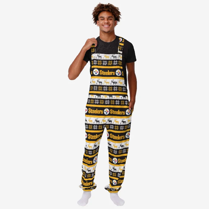 Pittsburgh Steelers Mens Ugly Home Gating Bib Overalls Laid-Back Lounge Overalls