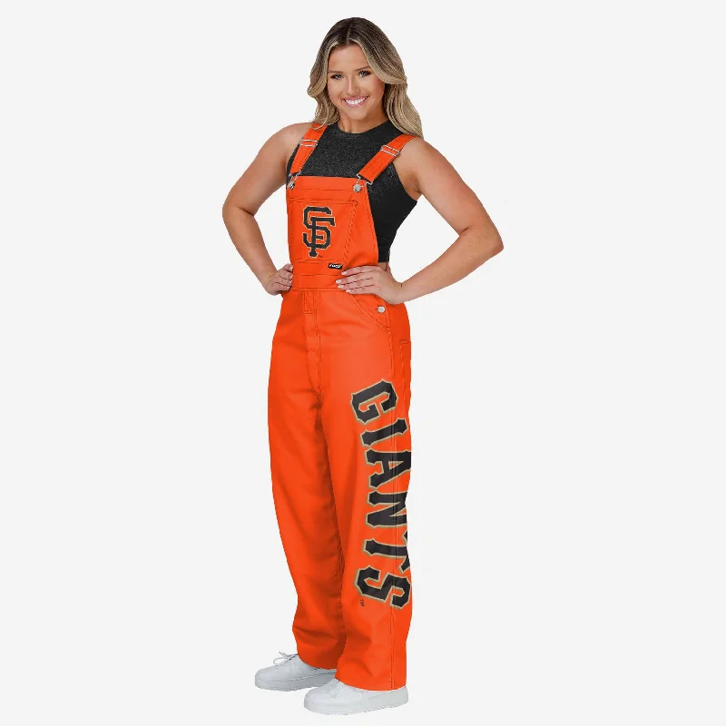 San Francisco Giants Womens Big Logo Bib Overalls Vintage Corduroy Jumpsuit