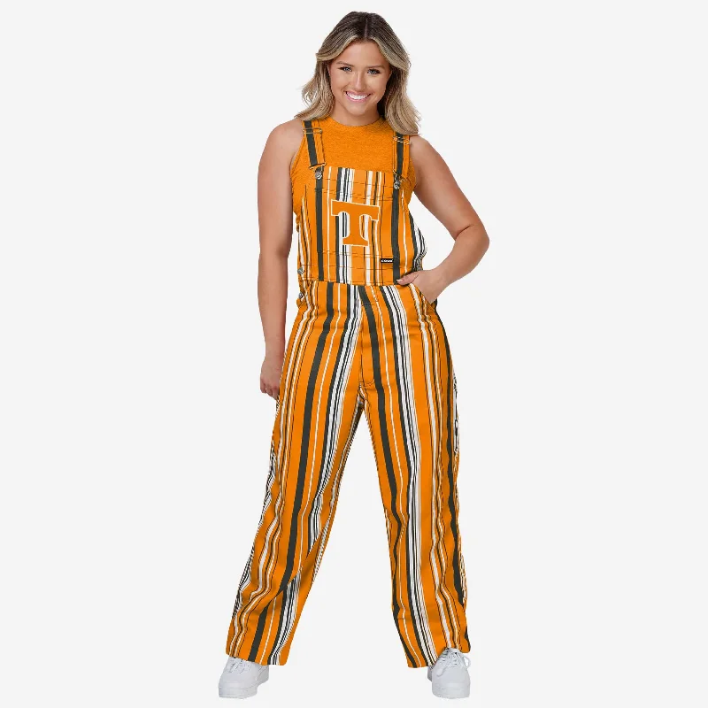 Tennessee Volunteers Womens Hyper Stripe Bib Overalls Cozy Sherpa Overalls