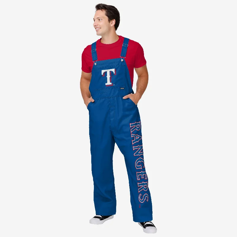 Texas Rangers Mens Big Logo Bib Overalls High-Neck Overall Dress